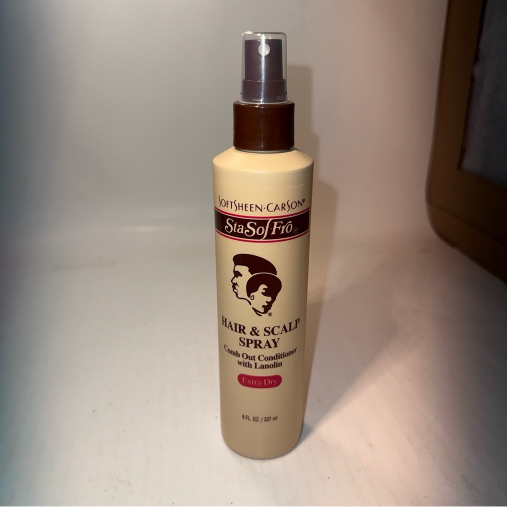 SoftSheen Carson Sta-Sof-Fro Hair & Scalp Spray Comb Out Conditioner 8oz